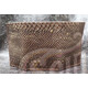 Trifold Snake Embossed Leather Wallet