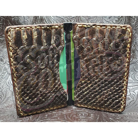 Snake Skin Embossed minimalist wallet